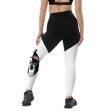 Load image into Gallery viewer, Sports Leggings Warrior Skull USA