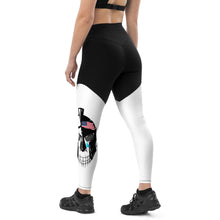 Load image into Gallery viewer, Sports Leggings Warrior Skull USA