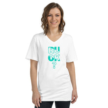 Load image into Gallery viewer, RUOK Unisex Short Sleeve V-Neck T-Shirt