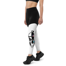 Load image into Gallery viewer, Sports Leggings Warrior Skull USA
