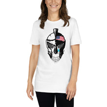 Load image into Gallery viewer, Short-Sleeve Unisex USA Warrior Skull
